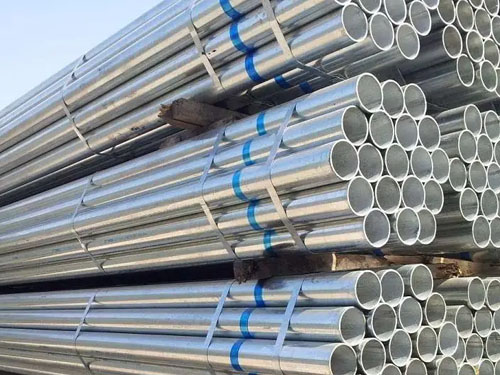 Galvanized steel pipe connection method